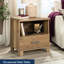 Table de chevet brune, tiroir et tablette, support de finition de chambre à coucher facile à assembler avec un look campagnard décontracté, installation simple et polyvalente