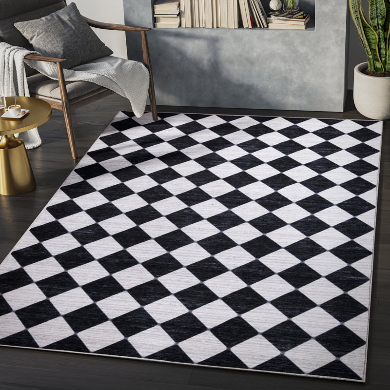 Jarrel Checkered Indoor Rug, Rectangle 7'9" x 10'2"
