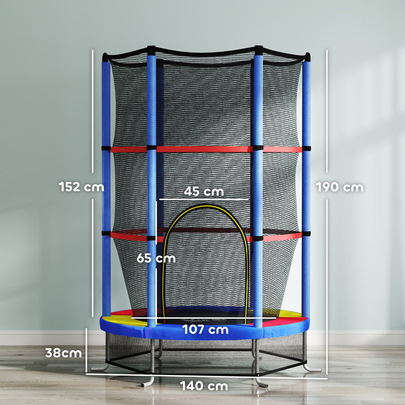 ft Cylinder Kid / Toddler Trampoline, Blue