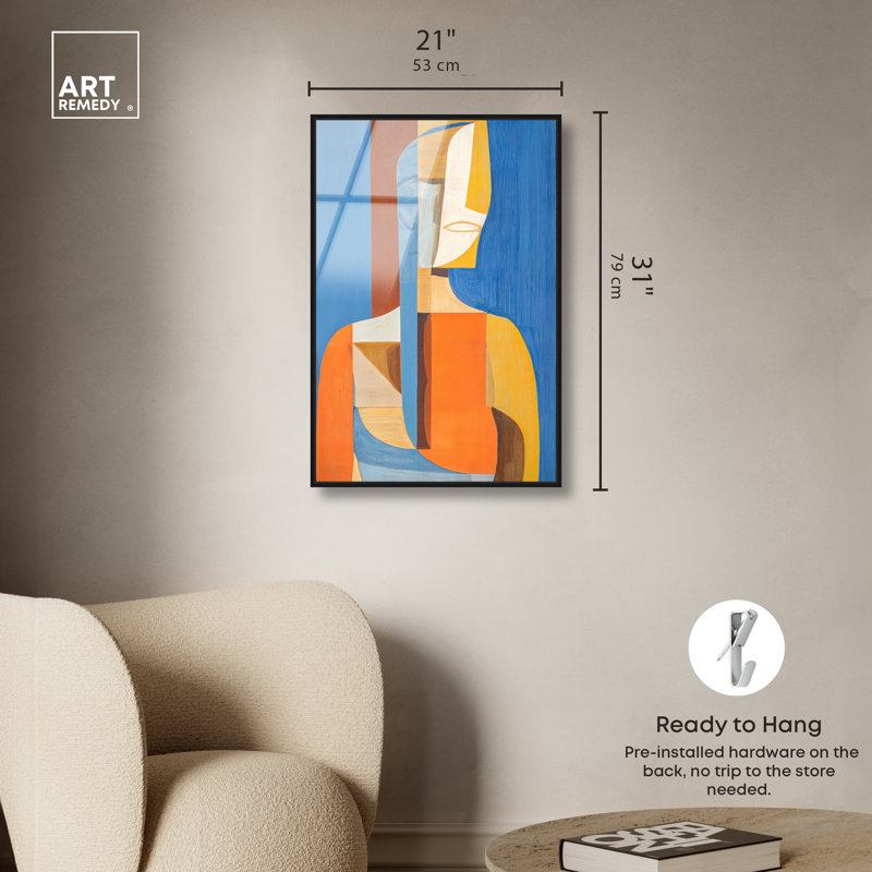 «Profile in P pièces I», reproduction murale encadrée à motif acrylique par Art Remedy, cadre noir, 20 x 30, 31"H x 21"W