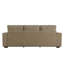 Canapé d'angle en chenille de 239 cm avec pouf de rangement incurvé, ports USB, porte-gobelets et 2 coussins décoratifs-2071213732