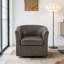 Fauteuil demi-tonneau pivotant en similicuir-2050331422