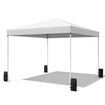 Tente d'auvent escamotable 10 pi x 10 pi, abri de soleil extérieur facile, abri de jardin portatif pour événements, rose