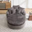 Canapé paresseux surdimensionné en polyester gris 55 po avec repose-pieds et repose-pieds Gwinnett