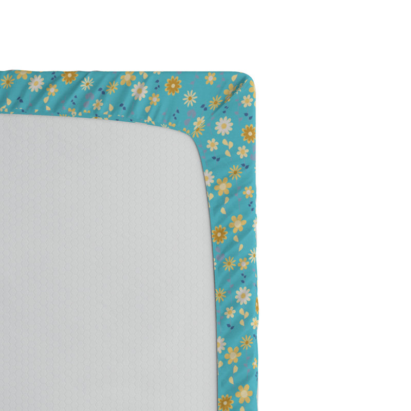 Microfiber Floral Fitted Sheet, Twin XL Fitted Sheet