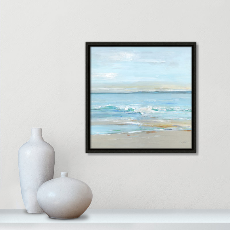 «Distant Coast - Square Vesrion Print» par Sally Swatland, Espresso, H 13,5 po x l 13,5 po