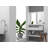 Juniper 36" Rectangular Wall Mounted Bathroom Sink with Left Basin and Counter Space - White, With Faucet Hole-1392611482-1392611486