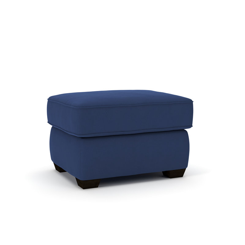 Repose-pieds rembourré Gemi, Toile bleu marine Sunbrella®
