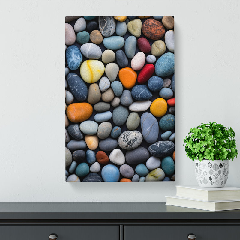 Pebbles Impressionism - Wrapped Canvas, 76cm H x 50cm W x 3cm D