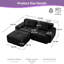 Canapé d'angle modulaire moderne Ironwood de 82 po en forme de L avec pouf amovible, revêtement en velours côtelé haut de gamme, canapé 2 places avec assise profonde, design capitonné et base antidérapante, aucun assemblage requis-1473275243