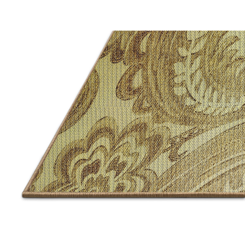 Damask Indoor Rug, Rectangle 5' x 7'