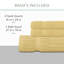 Ensemble de serviettes 3 pièces Willow - 100% coton peigné, 630 g / m², jaune, ultra doux et très absorbant (1 ensemble de bain, 2 serviettes de toilette)-402318437-402318457