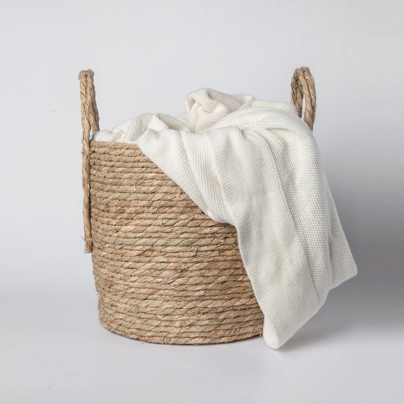 Panier en ruppie maritime, H 12 po x l 14 po x P 14 po
