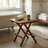 Folding Teak Small Table, Oiled Finish
