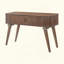 Table de rangement avec finition en noyer