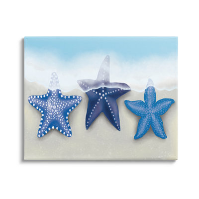 "Mixed Blue Starfish Shoreline", art mural par Darlene Seale