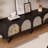 Creative design sense solid wood TV cabinet