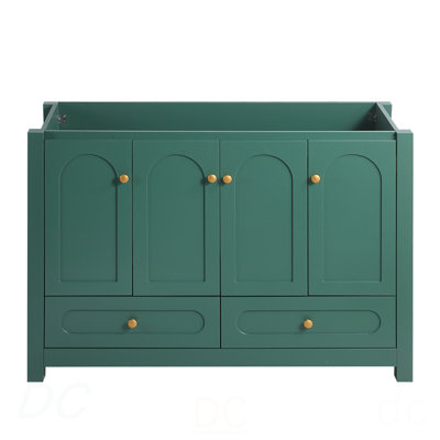 A 48-Inch Wide Bathroom Vanity With Ample Storage Space - A Cabinet Featuring 4 Soft Close Doors And 2 Drawers (Excluding The Ceramic Basin)