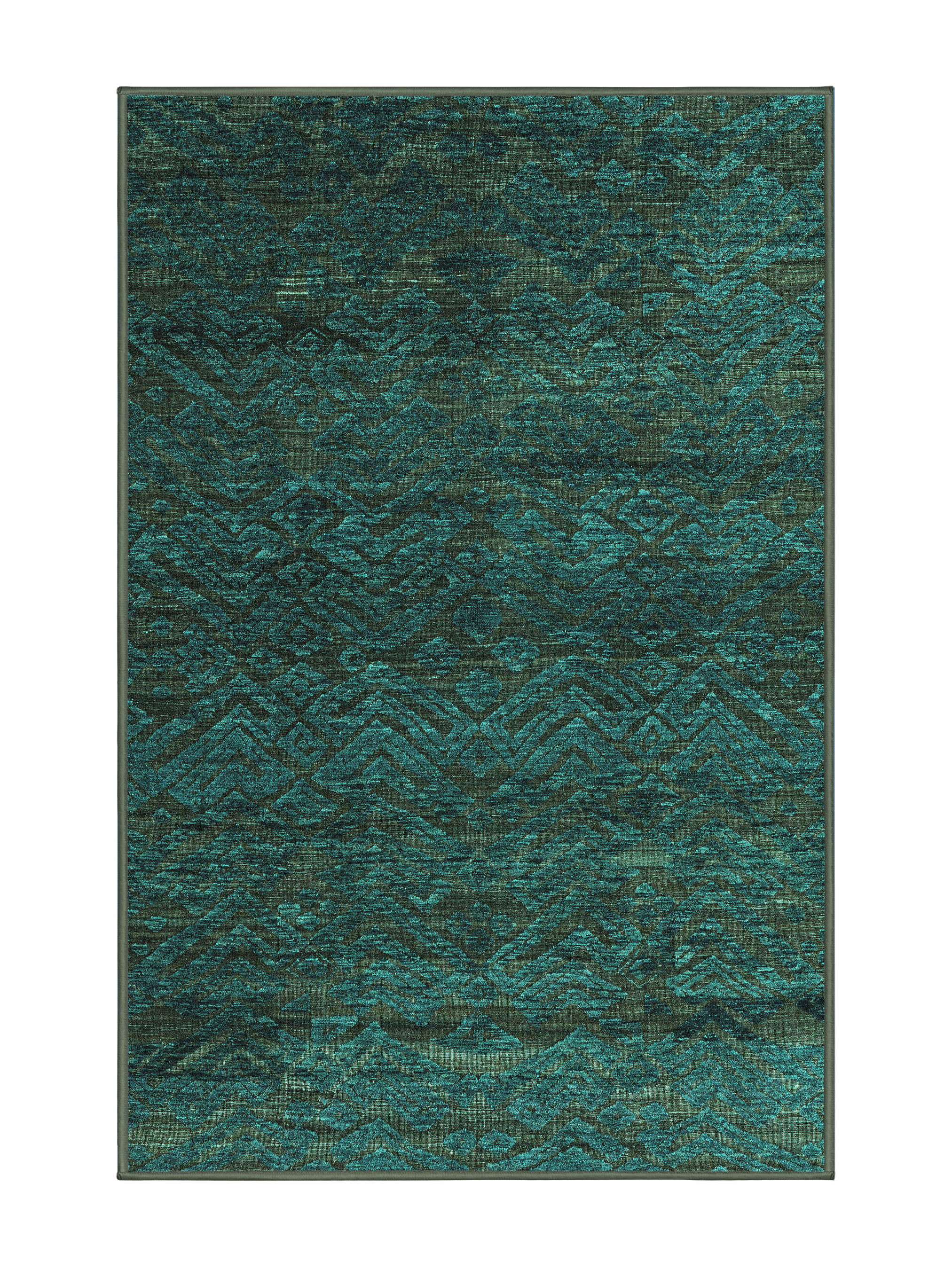 Factory Select Area Rug Foundry Select Abstract 4787 Turquoise Machine Washable Area Rugs ...