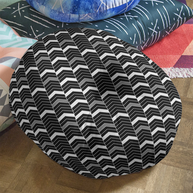 Coussin Rhonda, 26 po x 26 po, Noir