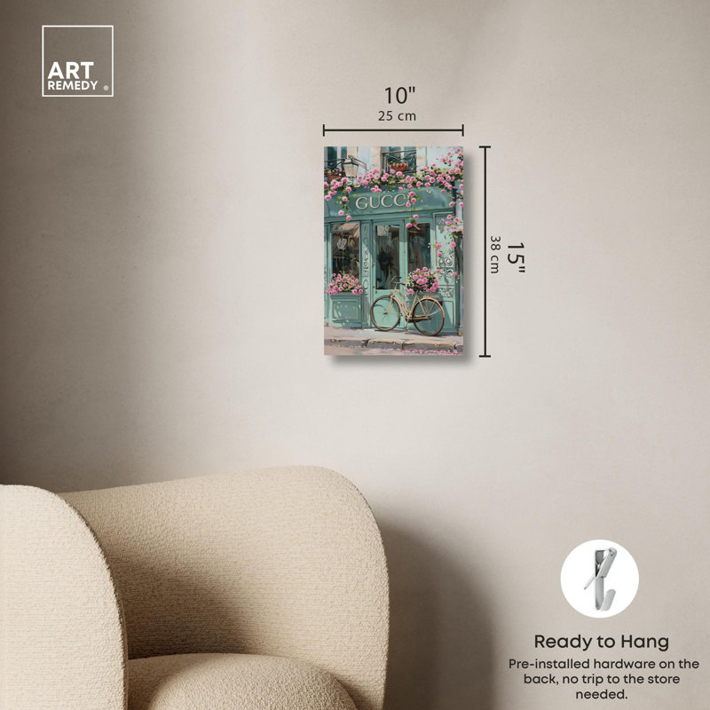 Art Remedy Fashion Art Canvas Bright Days Storefront, Wrapped Canvas, H 15 po x l 10 po
