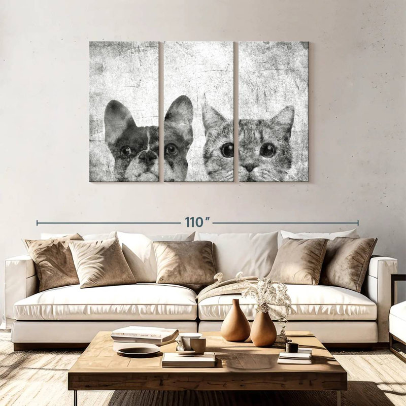 Brampt Pets Black And White, 48" H x 74" W
