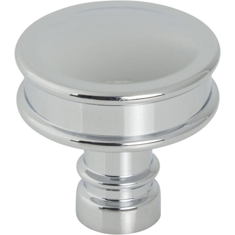 Cranford 1 1/4" Diameter Round Knob, Polished Chrome