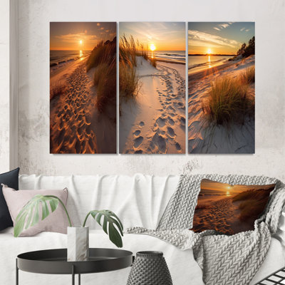 «Alabama Golden Hour At Gulf Shores», 3 pièces sur toile