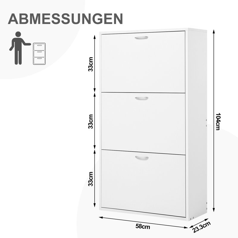 18 Pair Shoe Storage Cabinet