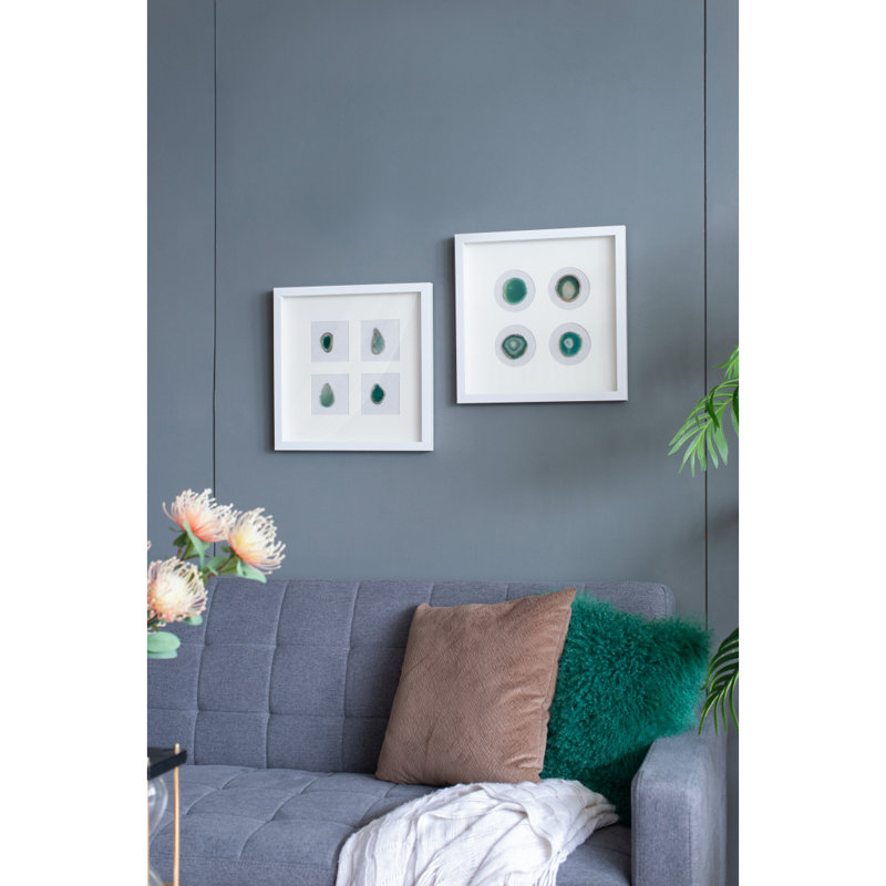 Boîte murale décorative 15,57 po x 1,2 po x 15,7 po S / 2