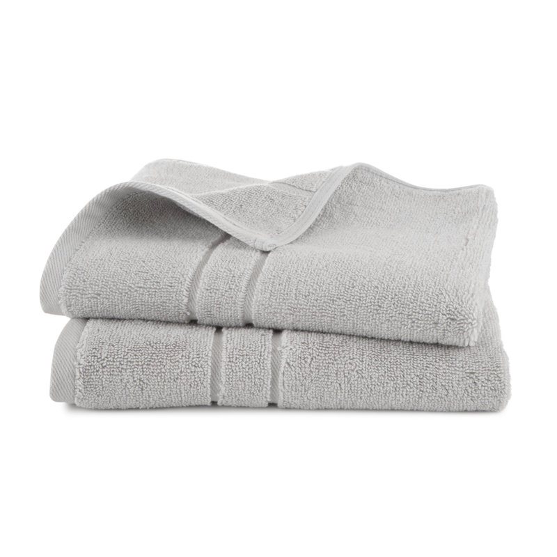 Clean Design Home 100% Cotton Anti-Allergen Hand Towel Set, Gray