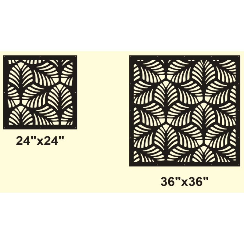 Panneau d'intimité classique en aluminium découpé au laser - Art mural extérieur thermolaqué en métal, paravent de clôture décoratif pour clôture de jardin