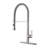 Nita Collection High-Arc Single Handle Kitchen/Bar Faucet with 2-Function Pull-Out Spring Spout Sprayer - Brushed Nickel-57377727