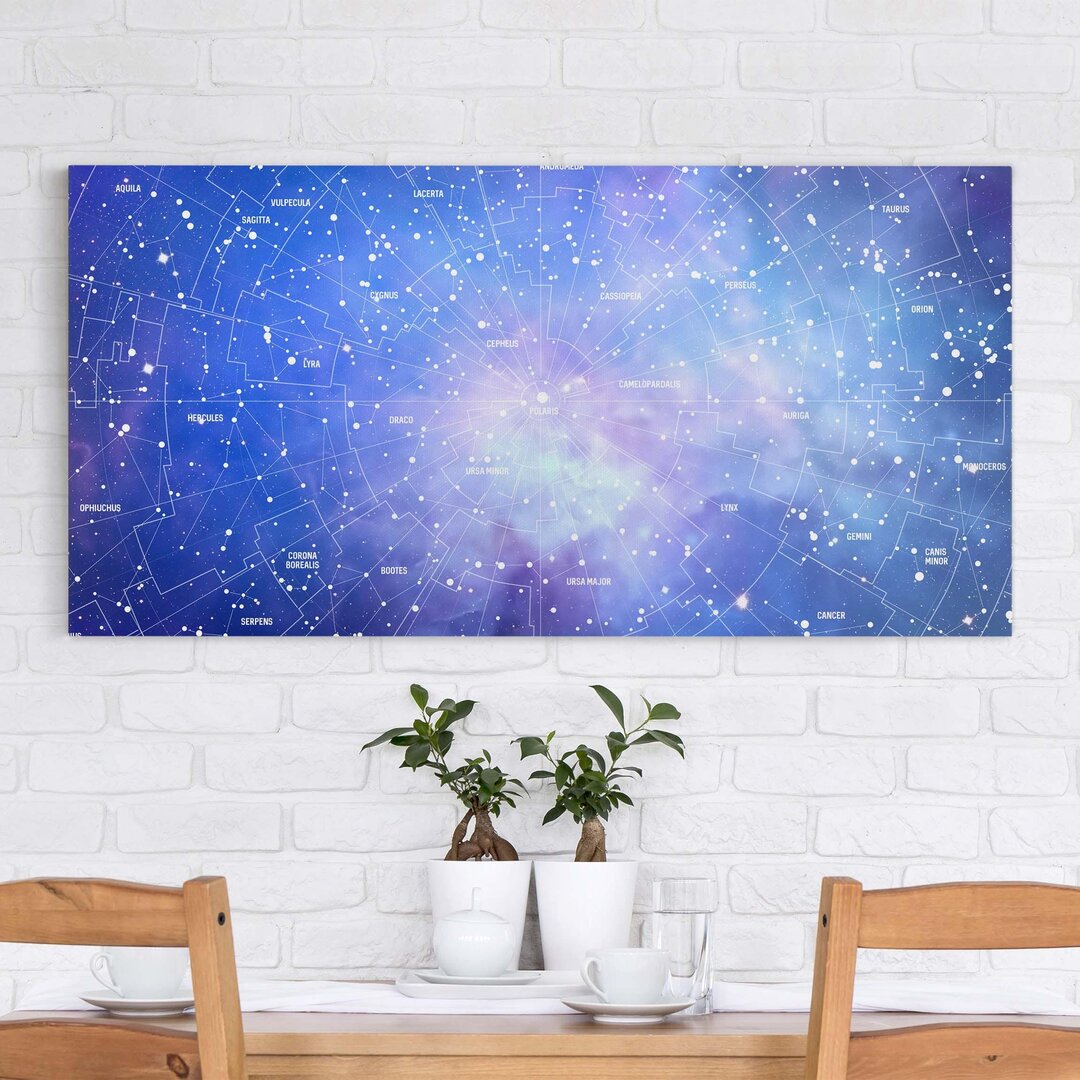 Leinwandbild Sky Map-Konstellation