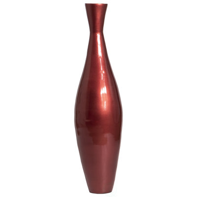 Uniquewise Tall Bamboo Floor Vase 43 Inch - Large Decorative Trumpet Vase for Pampas Grass, Rustic Centerpiece for Living Room, Dining Room, Entryway