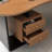 Nut-brown+Black+Clear Curved Solid Wood+Iron+Acrylic desks-107506940