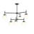 Rigsby Six-Light Matte Black Two-Tier Chandelier-127380307
