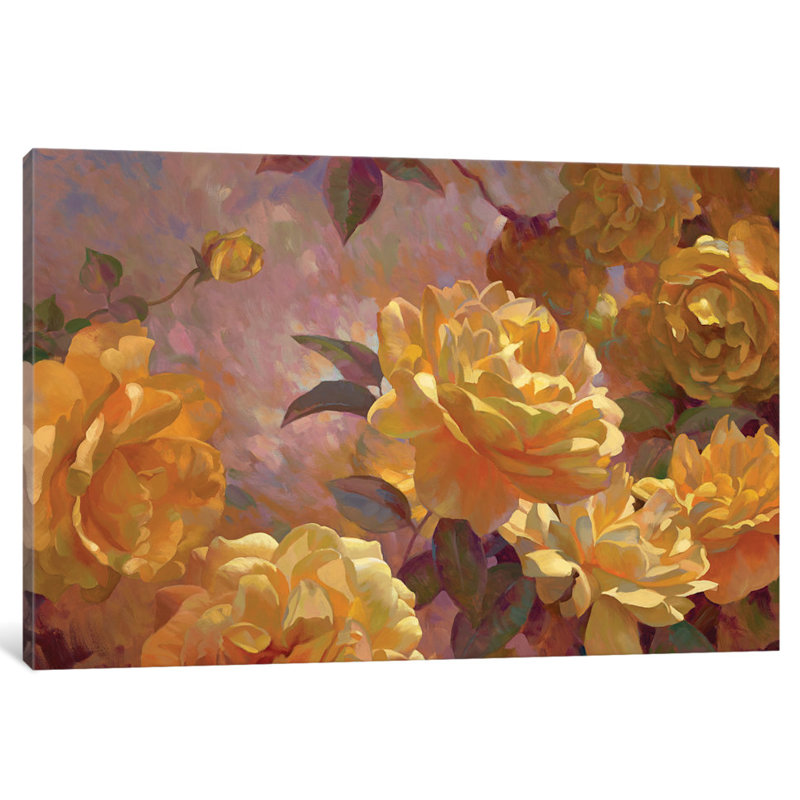 « golden lueur », peinture sur toile tendue, H 8 po x l 12 po x P 0,75 po, Toile tendue