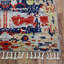 Tapis marocain rouge / bleu en laine nouée à la main de conception unique 3 pi 10 po x 5 pi 10 po Peavine