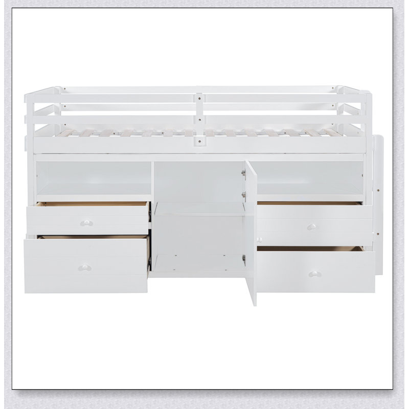 Lit mezzanine avec 4 tiroirs Kellsey