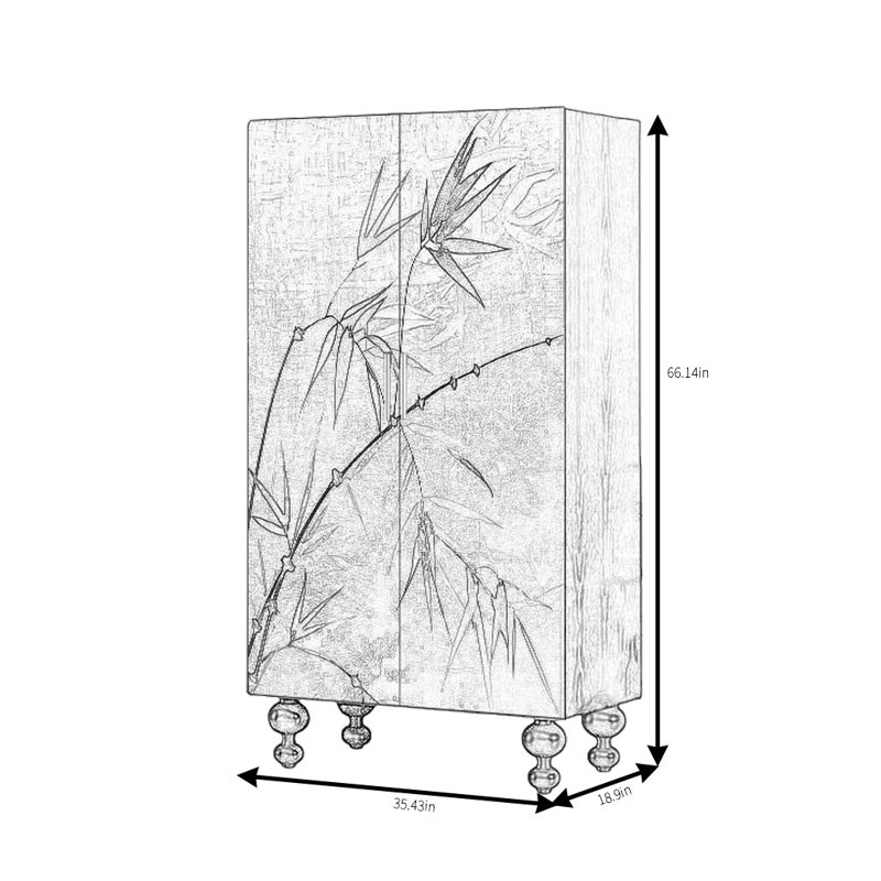 Garde-robe moderne en bambou
