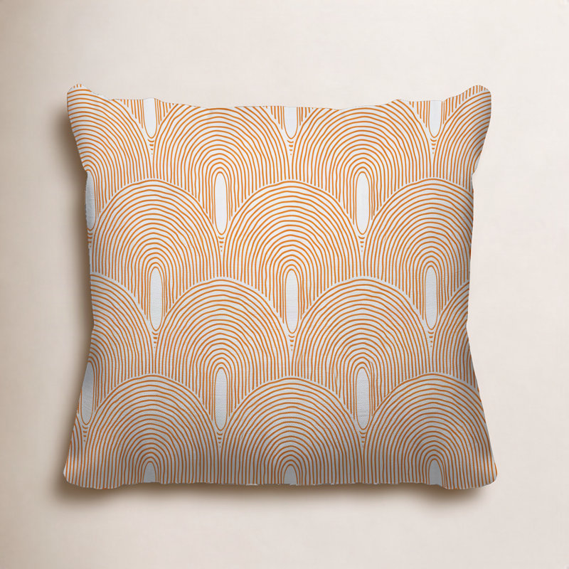 Limpo Starburst Indoor/Outdoor Throw Pillow, 20"H x 20"W, Orange, Square