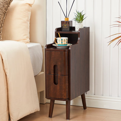 2-Drawer Narrow Nightstand