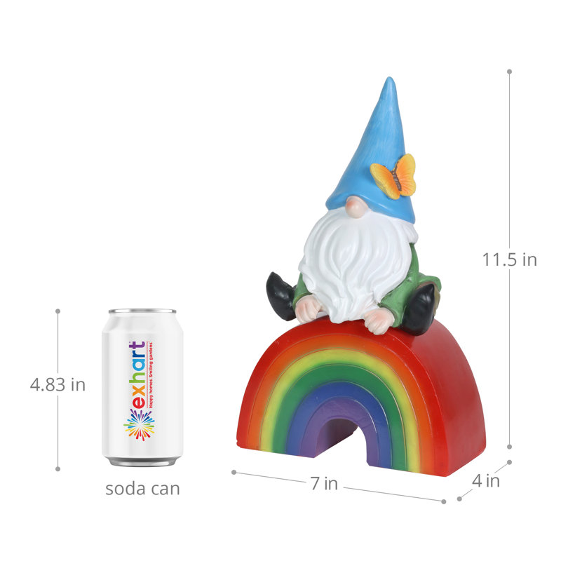 Colorful Resin Gnome with LED Rainbow and Timer