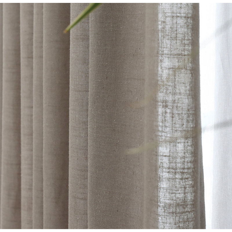 Panneau de rideau simple à œillets Naryan, Beige