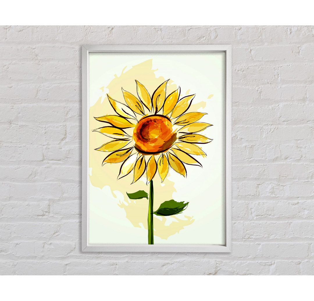 Sunflower Beauty - Einzelner Bilderrahmen Kunstdrucke auf Leinwand