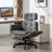 Gray Cross Task Chair With 6 - Gear Adjustable , Wheels, And Removable Ideal For Gaming Computer Rooms Swivel Design, Wheels Pu Lounge Makeup-207749720-207749726