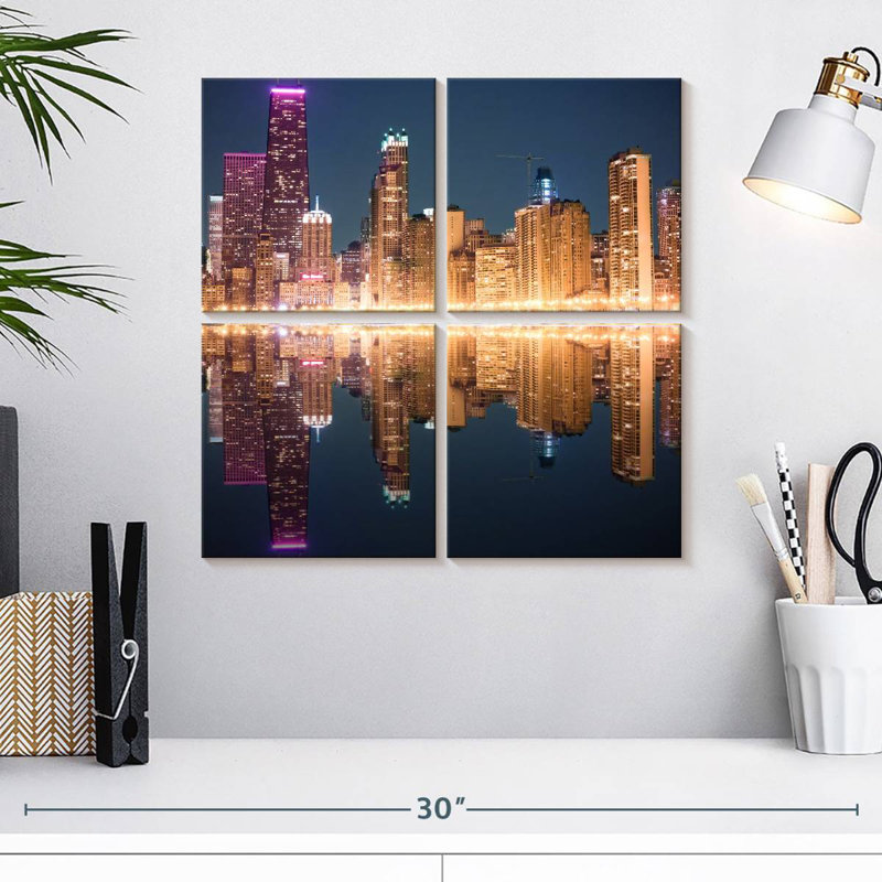 Nicci Chicago Golden Lights, H 18 po x l 18 po