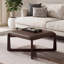 Repose-pieds carré en similicuir de 24 po de largeur-608654404
