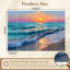 Papier peint adhésif auto-adhésif moderne pour la chambre à coucher - Avec la mer, paysage, coucher de soleil, vagues de l'océan, plage de sable, impression de nuage-78392741